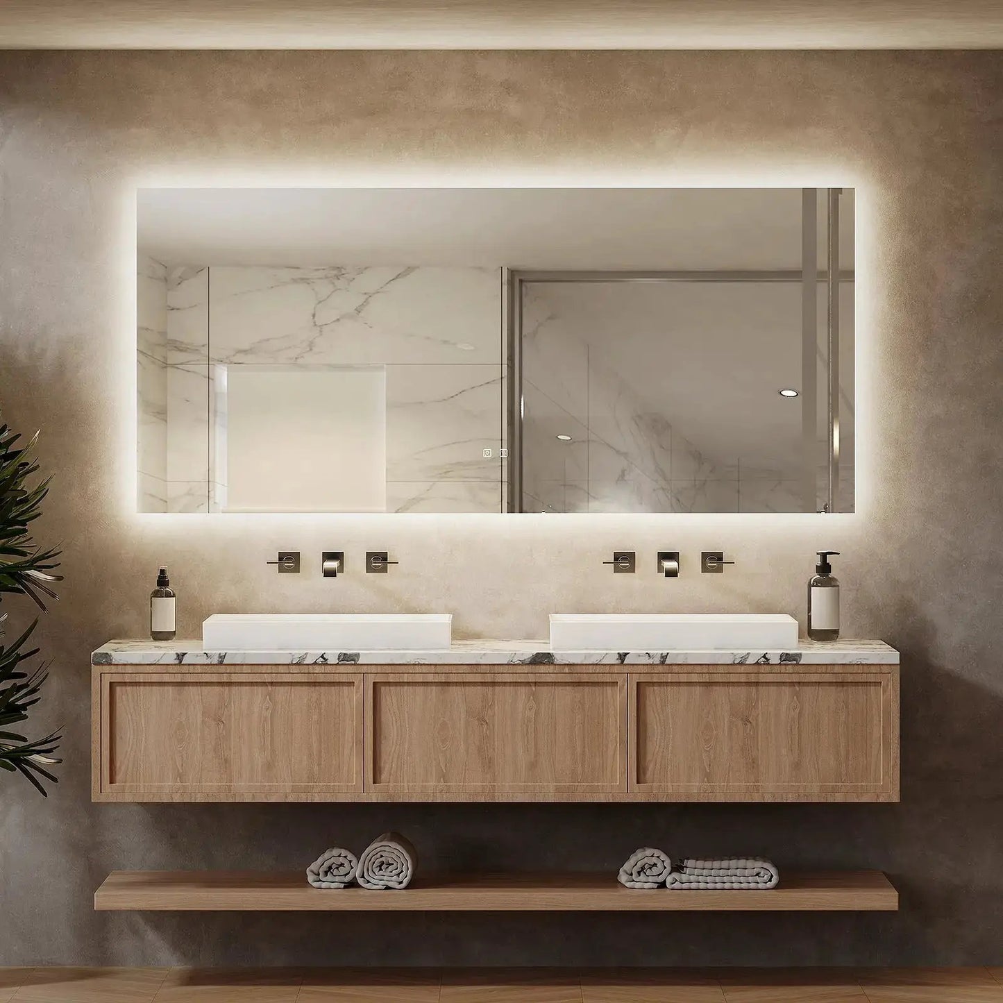 Deluxe Sleek Backlit LED Bathroom Mirror from PriceLows™