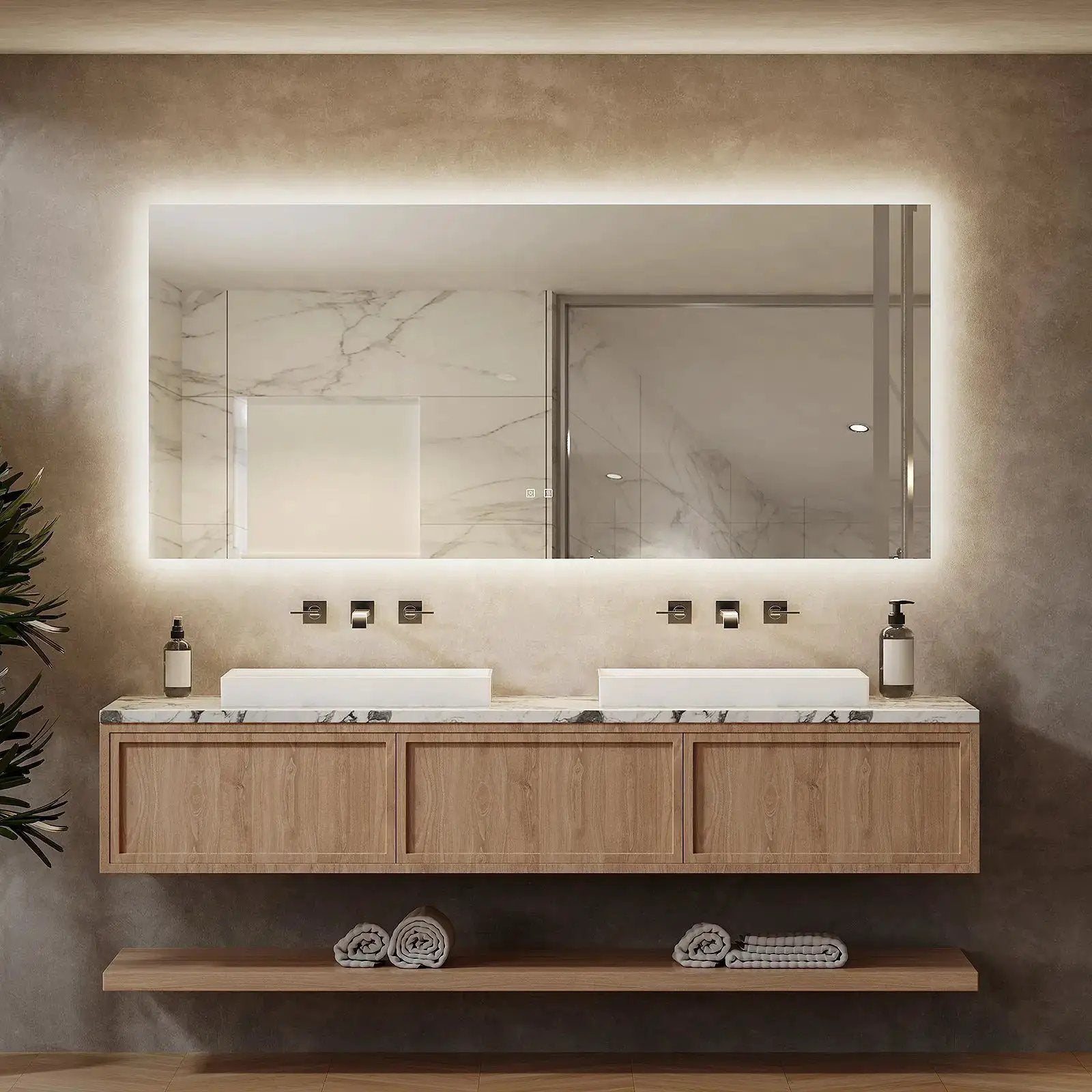Deluxe Sleek Backlit LED Bathroom Mirror from PriceLows™