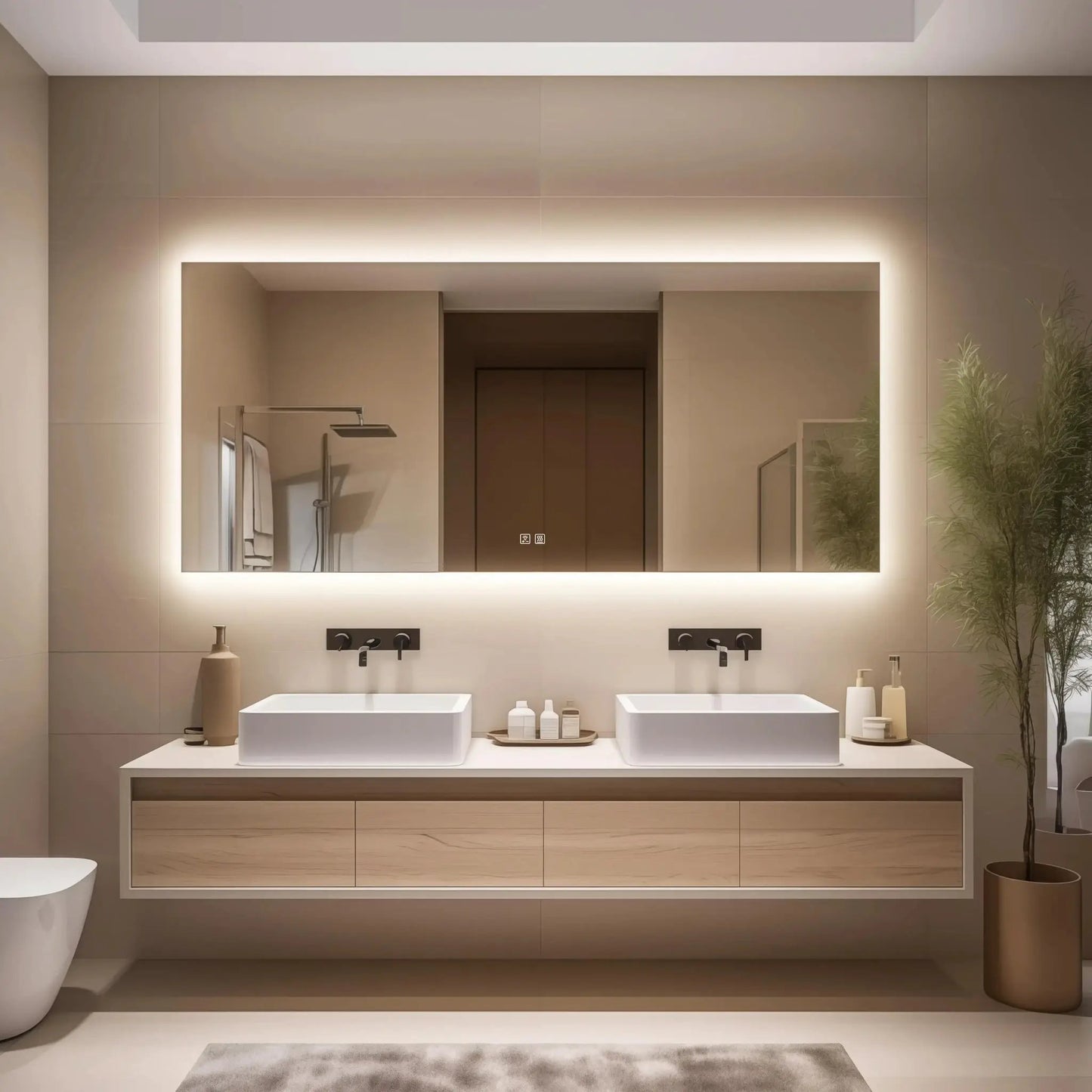 Deluxe Sleek Backlit LED Bathroom Mirror from PriceLows™