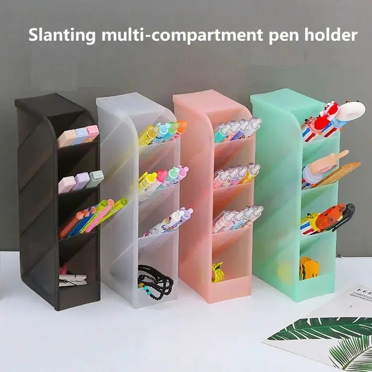 Desk Pen Organizer | Plastic Matte Finish | Square Shape | ZBT02 from PriceLows™