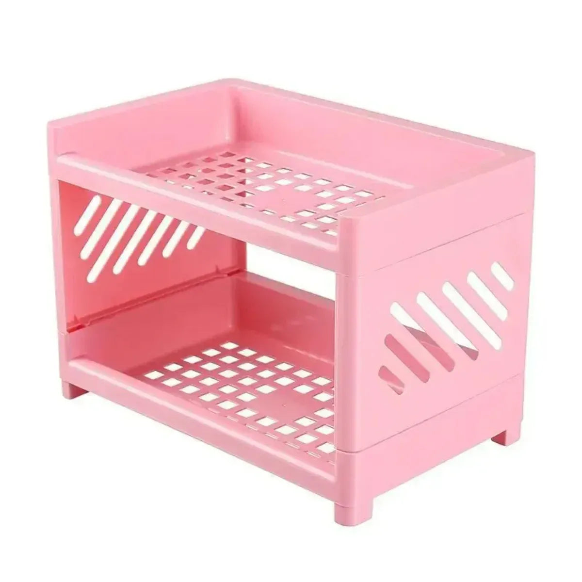 Modern Double-Deck Desk Storage Rack – Open Frame Office Organizer for Stationery, Notebooks & Daily Sundries from PriceLows™