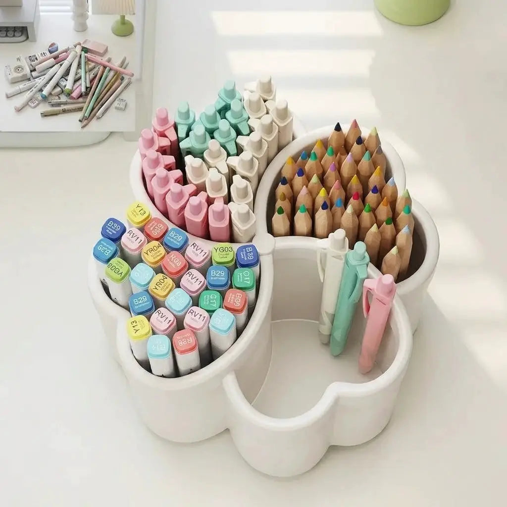Desktop Storage Box | 4 Compartments | Polished Finish | Height Under 27 In from PriceLows™
