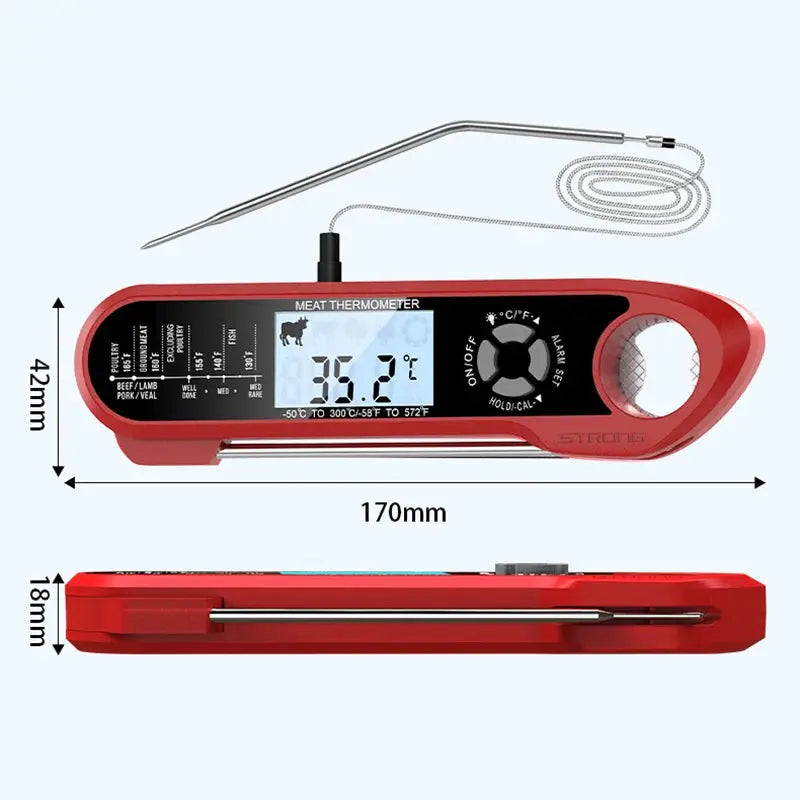 Kitchen Food Digital Thermometer Dual Probe Oven Cooking Meat BBQ Thermometer With LCD Screen Alarm Function Temperature Gauge from PriceLows™