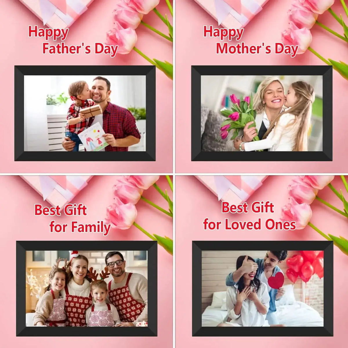 Frameo 10.1 Inch WiFi Digital Photo Frame with Calendar Digital Picture Frame with 1280x800 IPS HD Touch Screen, Good Gift from PriceLows™