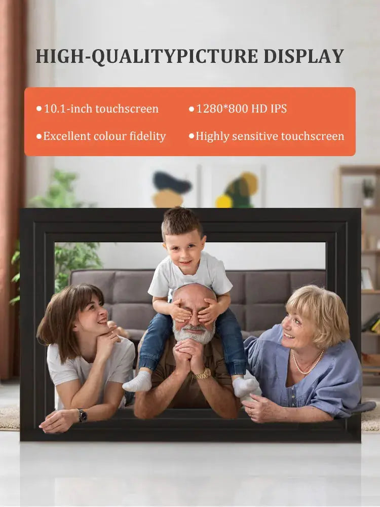 Digital Photo Frame | 10.1 Inch IPS WiFi | 1280x800 Display Frameo | 32GB Memory from PriceLows™