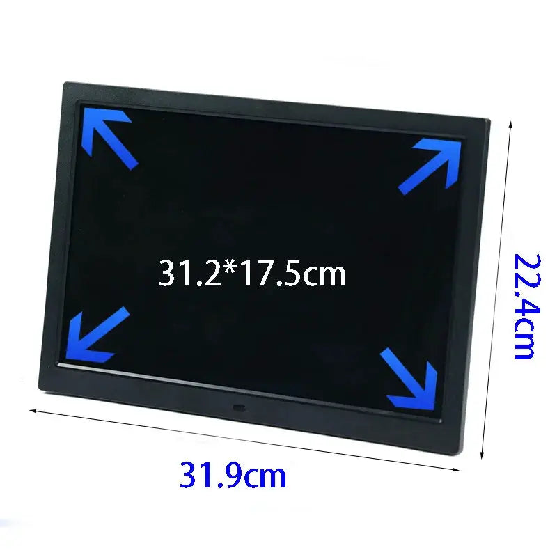 Digital Photo Frame | 14 Inch Display 1366x768 | USB SD Supported | White Black from PriceLows™