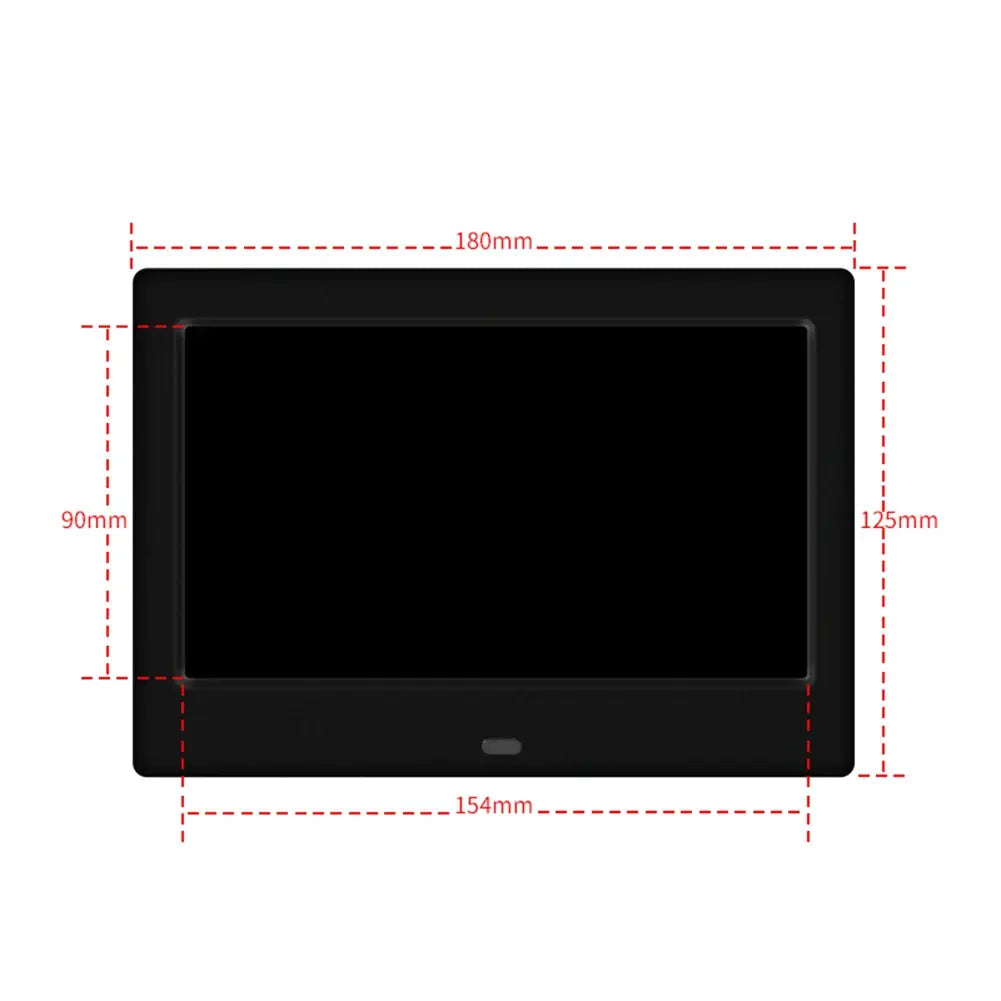 Digital Photo Frame | 7 Inch HD Display | 800x480 Resolution | Alarm Clock from PriceLows™