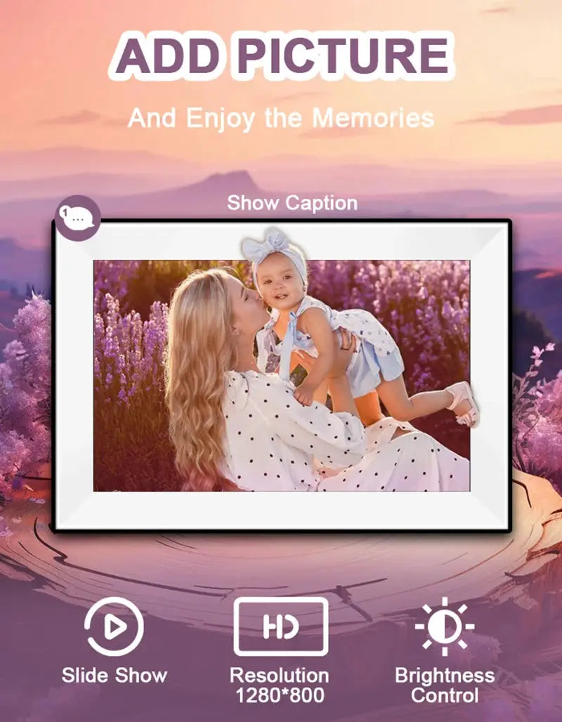Digital Picture Frame | 10.1 Inch Display | 1280x800 IPS HD | 32GB WiFi from PriceLows™