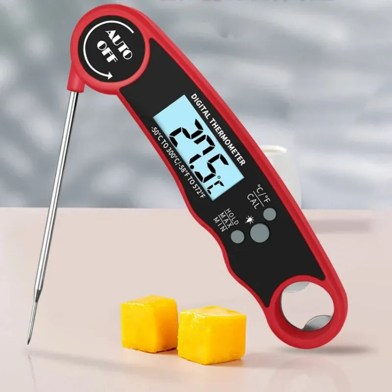 Digital Thermometer | Folding Probe | Portable Kitchen Use | Meat Milk Food from PriceLows™
