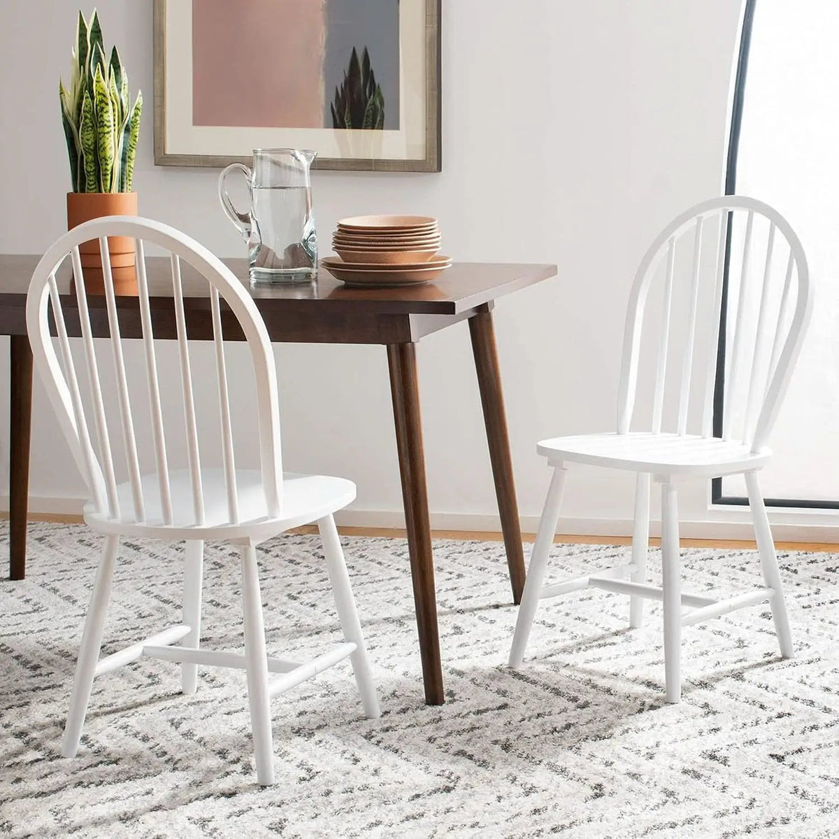 Dining Chairs 18 Inch Spindle Back Set Of Two Farmhouse from PriceLows™