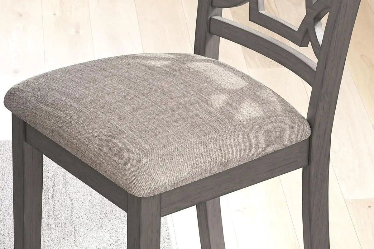 Diamond Patterned Dining Table Set Gray Walnut Stain from PriceLows™