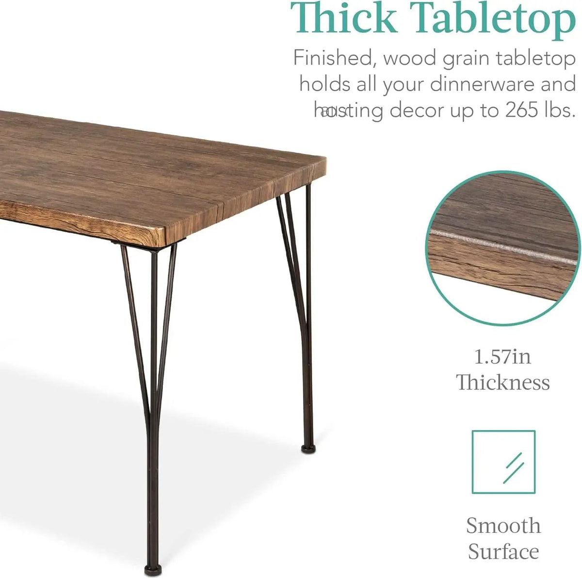Drift Brown Contemporary Rectangular Dining Table Set from PriceLows™