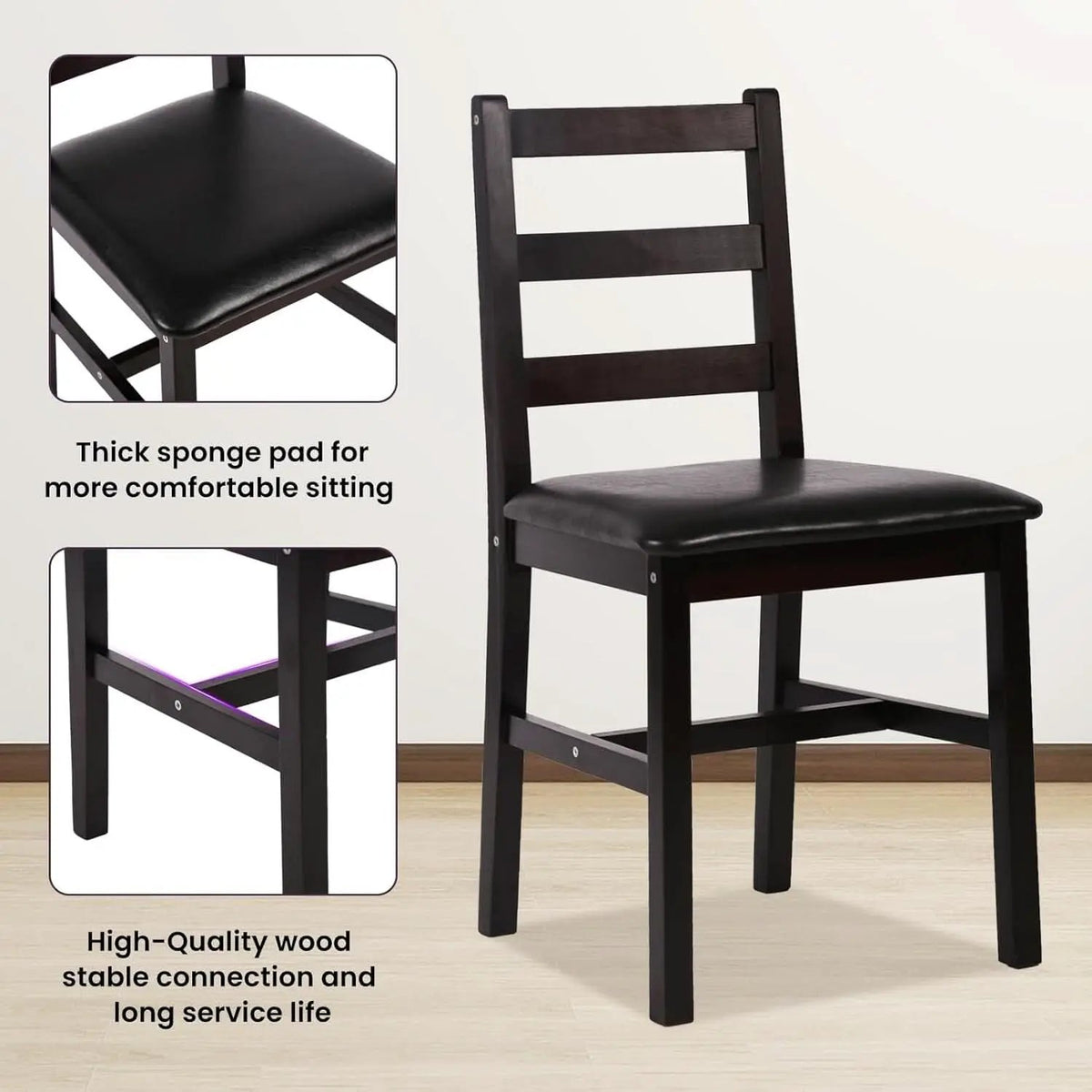 Brown Premium Five Piece Dining Table Set Apartment from PriceLows™