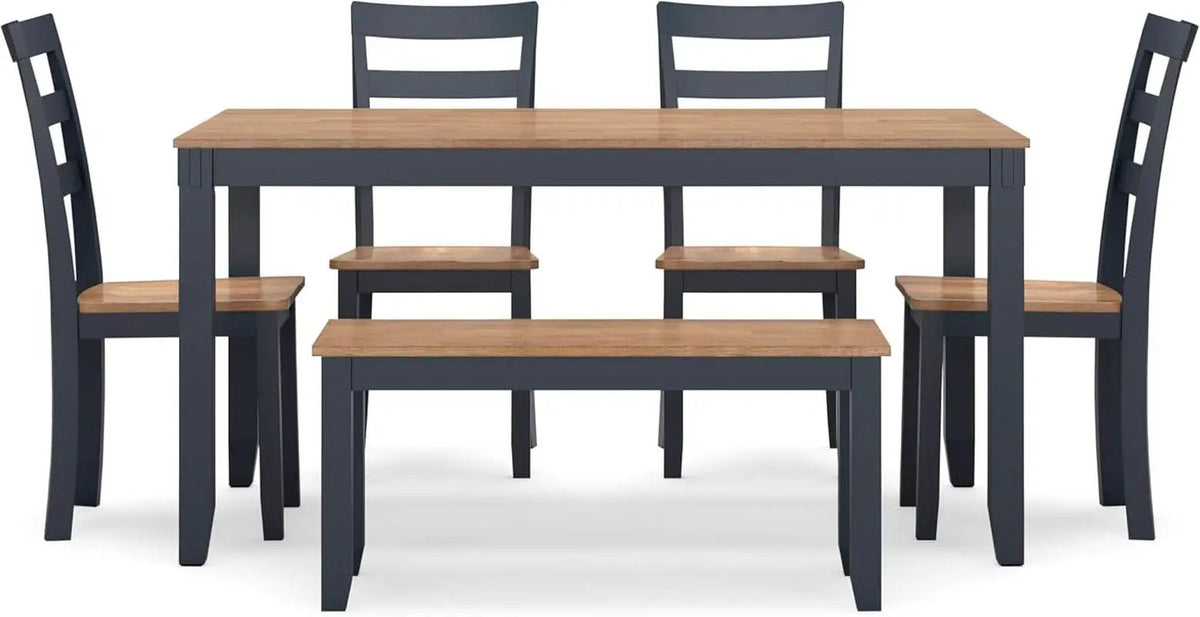 Intercontinental Mango Wood Dining Table Set Cerulean from PriceLows™