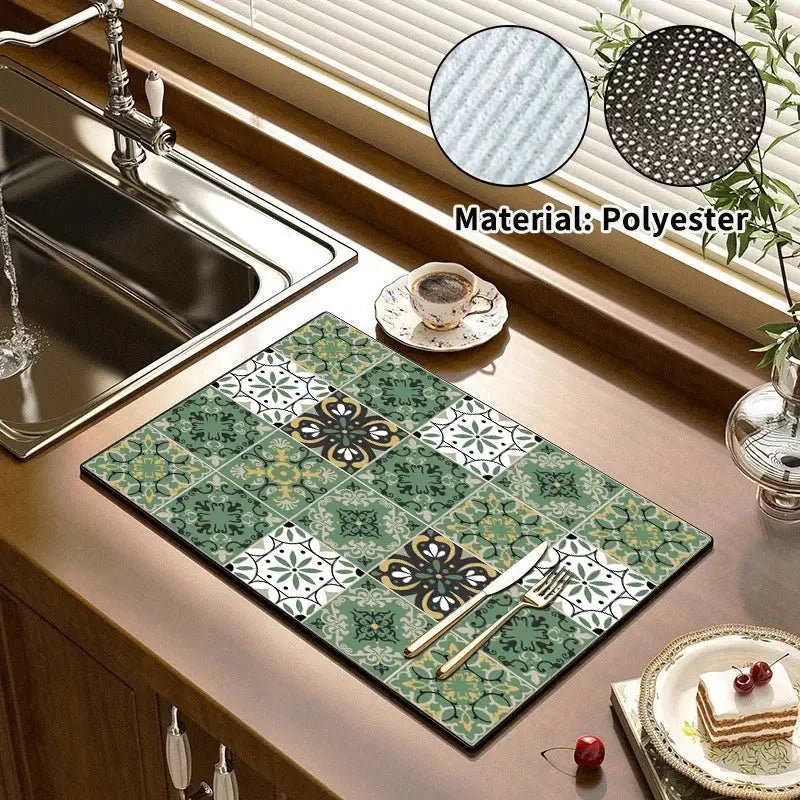 Dish Drying Mat | Super Absorbent Rubber | PriceLows™