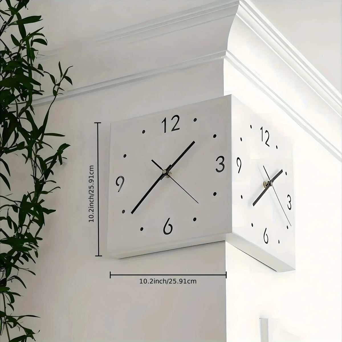 Corner Modern Wall Clock, Stylish Double-sided Luminous Wall Clock, Sensor Luminous Corner Wall Clock, Mute Wall Clock from PriceLows™