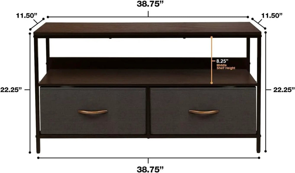 Dresser Style TV Stand With Two Drawers And Wood Top from PriceLows™
