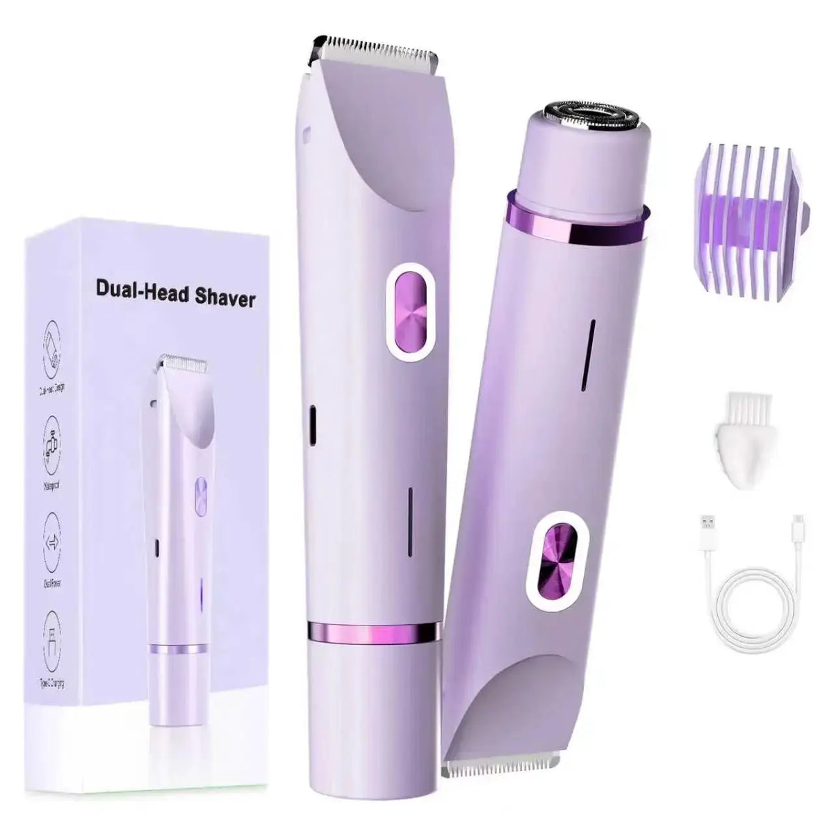 Dual Head Rechargeable Hair Clipper | Waterproof Floating Blades | PriceLows™