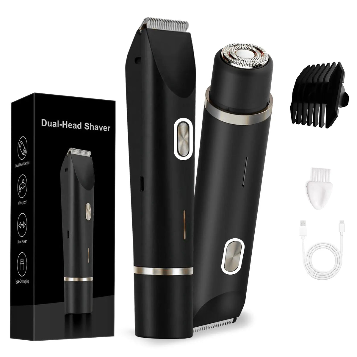 Dual Head Rechargeable Hair Clipper | Waterproof Floating Blades | PriceLows™