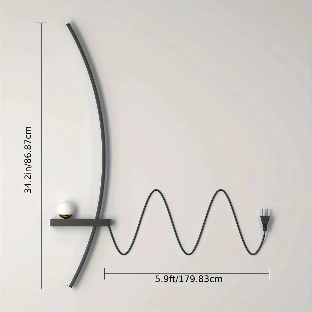 2pcs Modern Adjustable LED Wall Sconce, 31.5" Arched Metal Bedside Lamp, 3000K Warm Glow, Indoor Use for Bedroom from PriceLows™