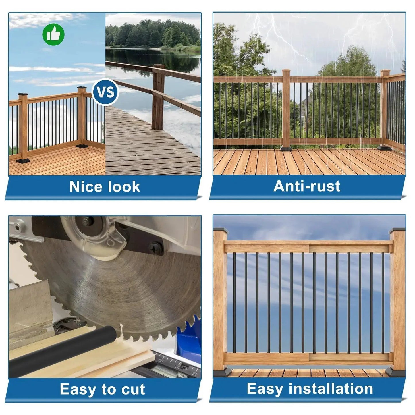 Durable Hollow Deck Balusters with Screws from PriceLows™