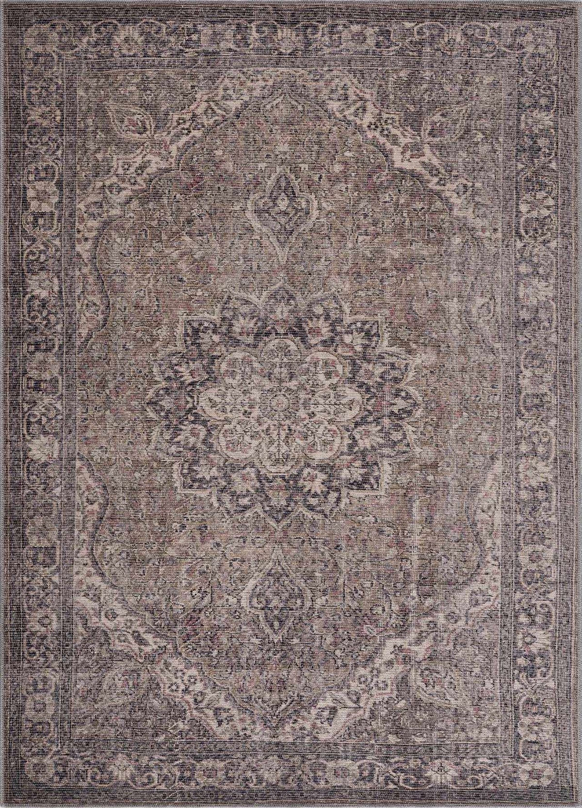 Dusty Sage Greenpoint Medallion Washable Area Rug from PriceLows™