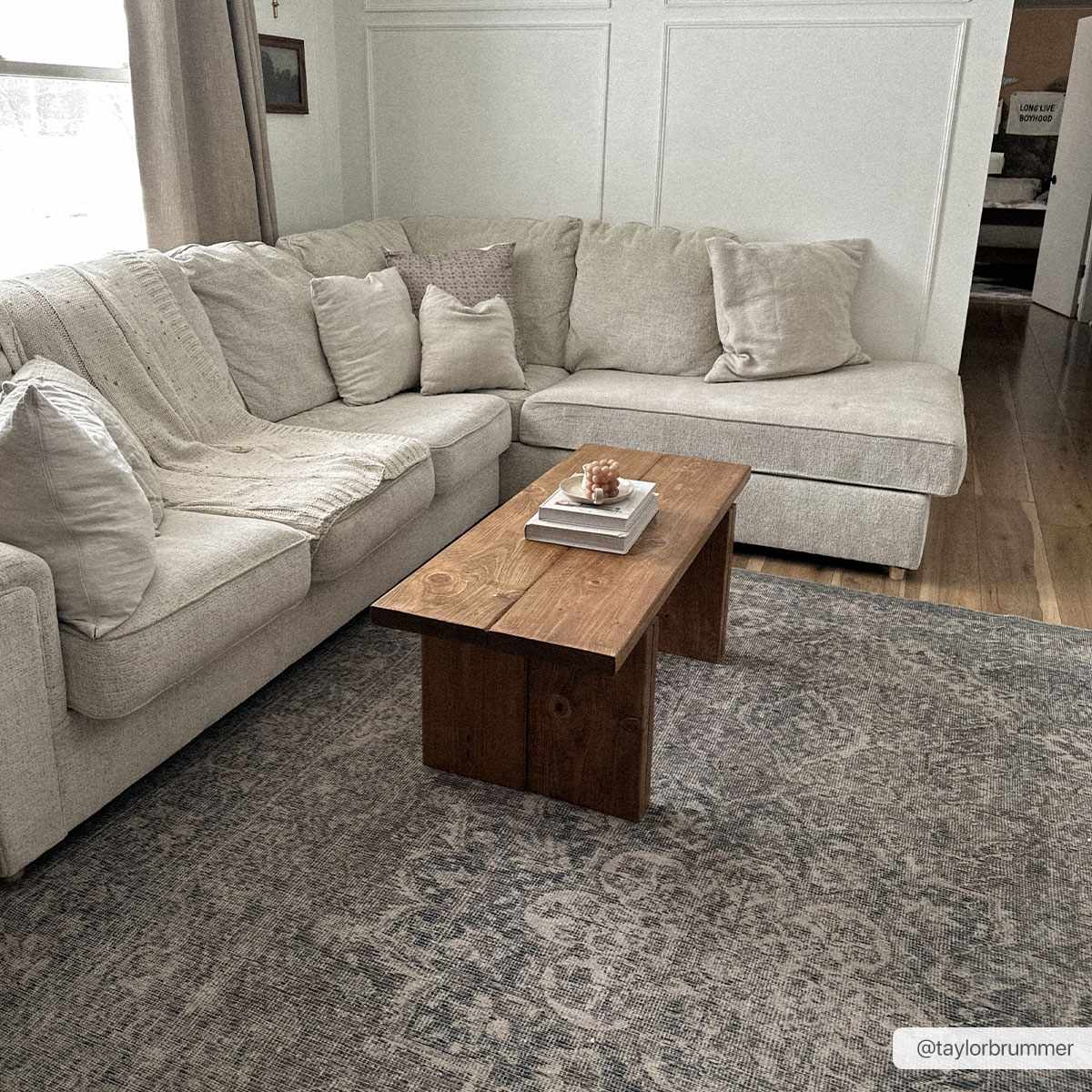 Dusty Sage Greenpoint Medallion Washable Area Rug from PriceLows™