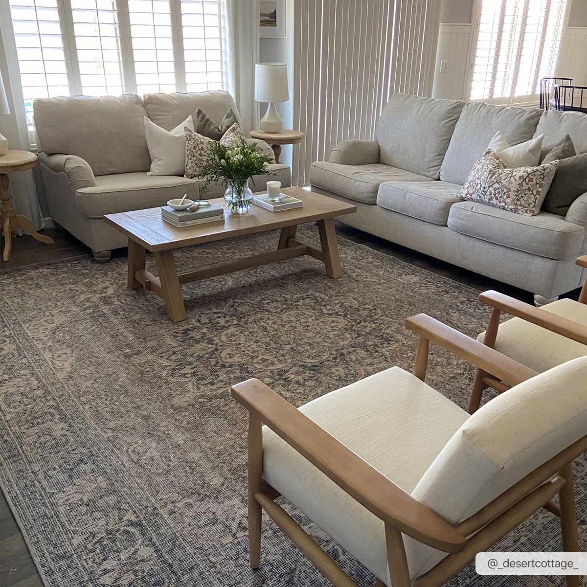 Dusty Sage Greenpoint Medallion Washable Area Rug from PriceLows™