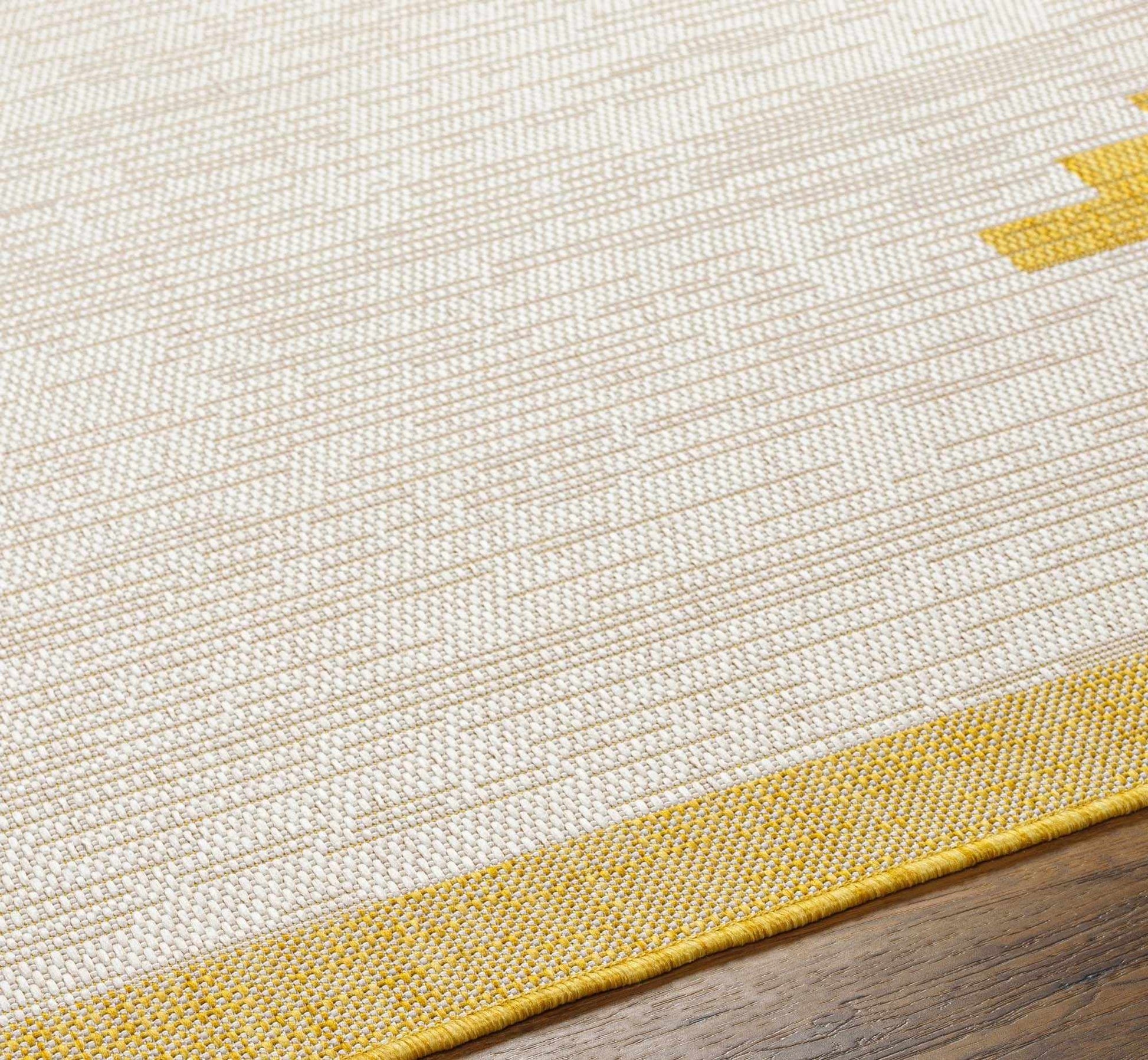 Djugun Metallic-Gold Indoor & Outdoor Rug from PriceLows™