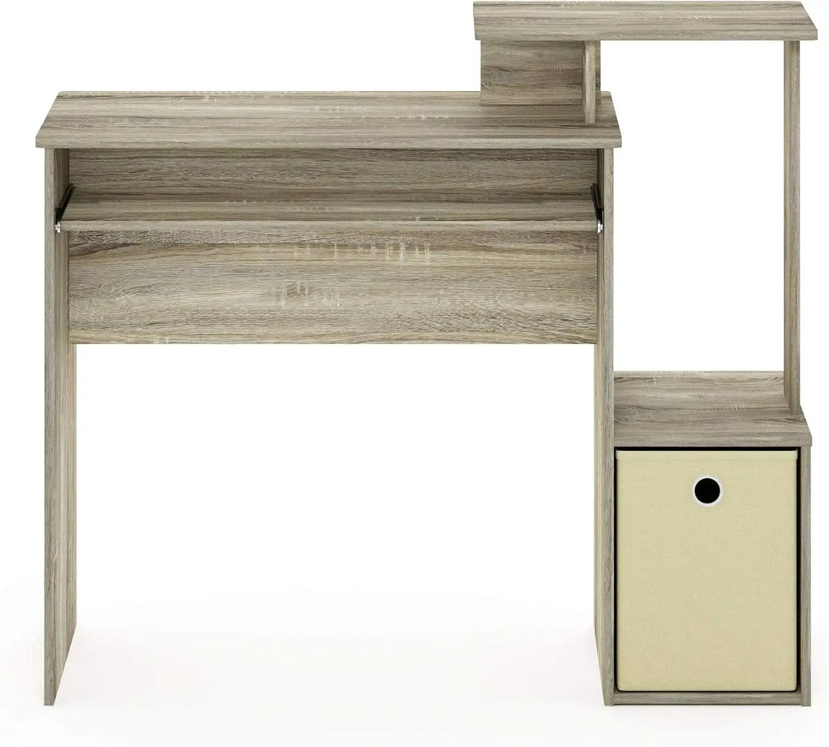 Econ Compact Office Desk With Storage Shelves Sonoma Oak from PriceLows™