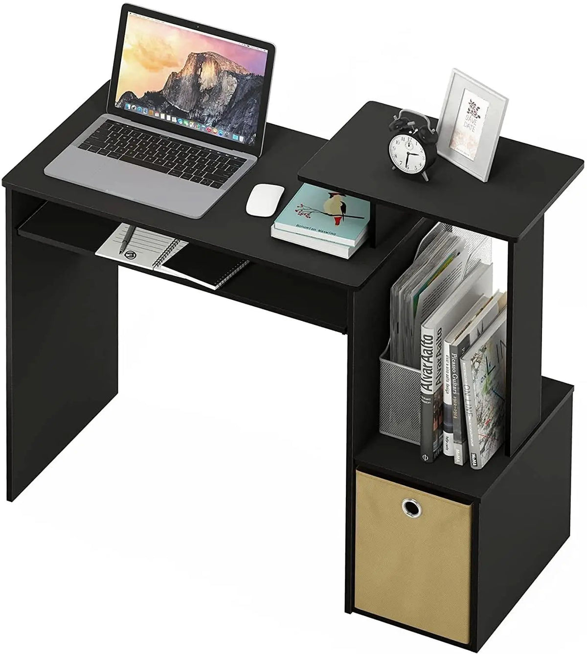 Econ Multipurpose Home Office Writing Desk Black Brown from PriceLows™