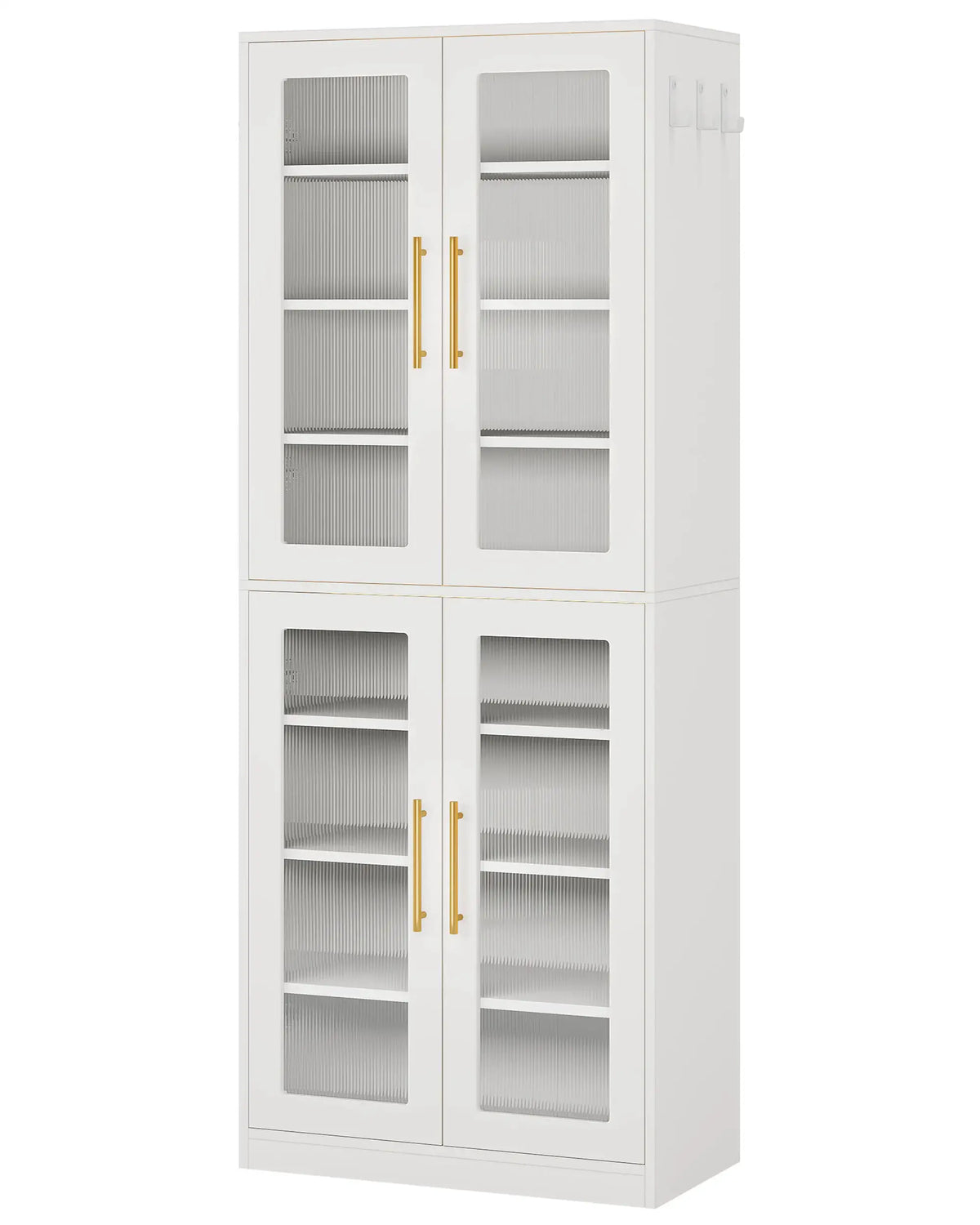 Tribesigns Tall Shoe Cabinet with Acrylic Doors and LED Lights, 8-Tier Entryway Shoe Storage Rack with Adjustable Shelves from PriceLows™