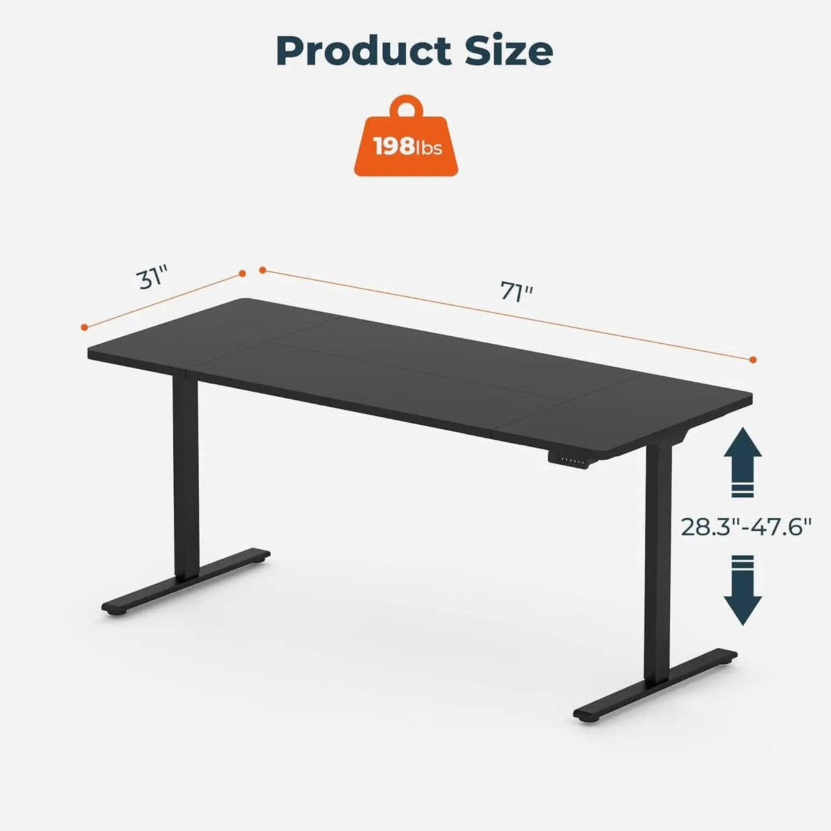 Electric Dual Motor Standing Desk with Adjustable Height from PriceLows™