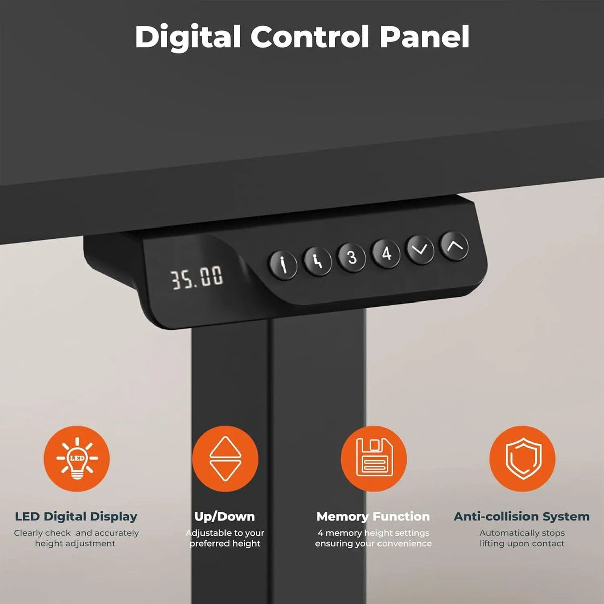 Electric Dual Motor Standing Desk with Adjustable Height from PriceLows™
