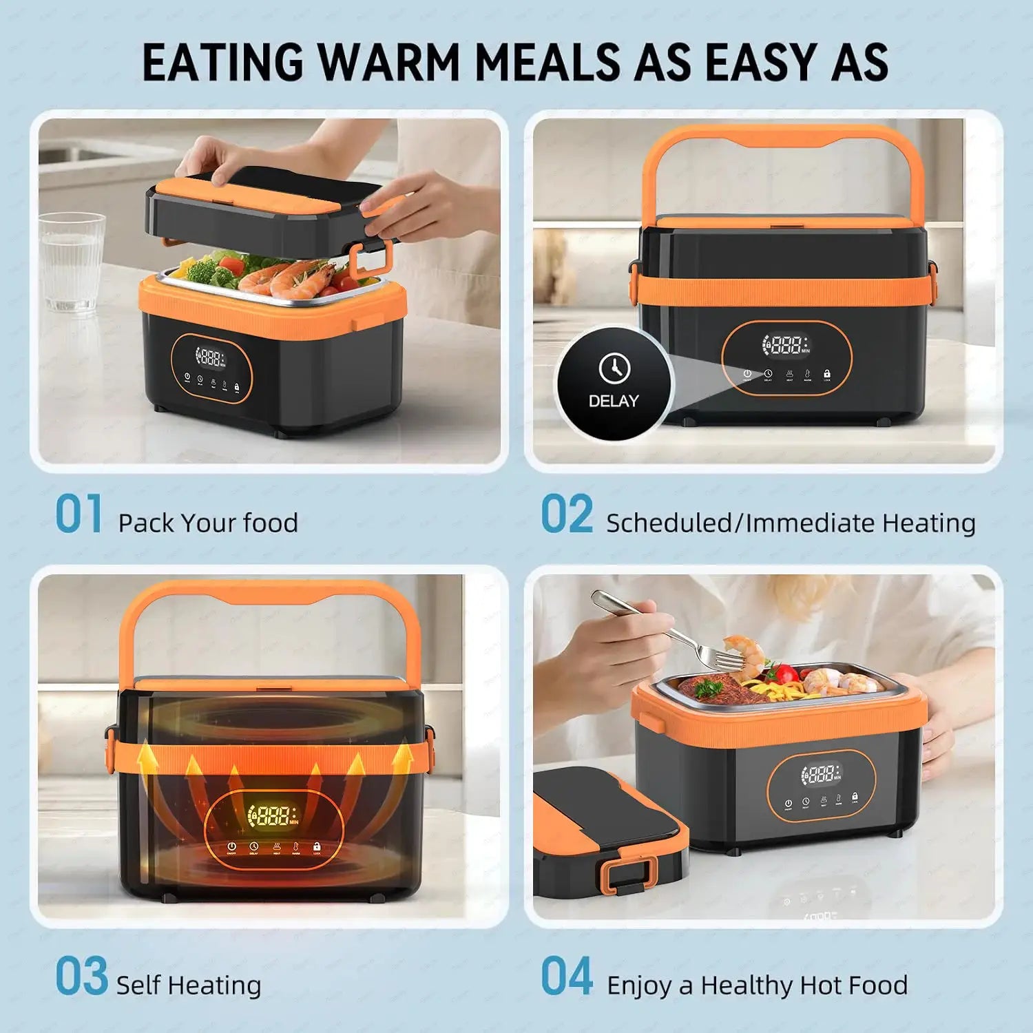 Electric Heated Lunch Box | 1.5L 18000mAh | PriceLows™