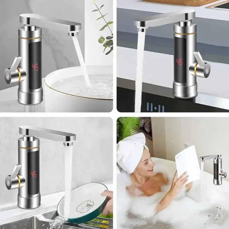 Electric Hot Water Tap | 3000W | LCD Display | 360 Degree Mixer from PriceLows™