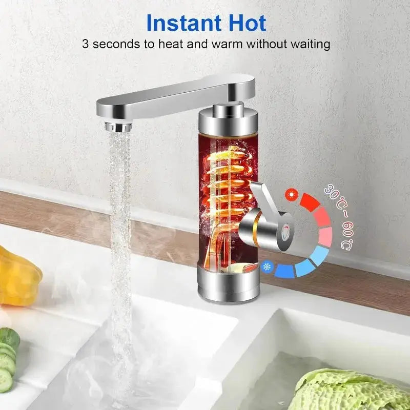 Electric Hot Water Tap | 3000W | LCD Display | 360 Degree Mixer from PriceLows™
