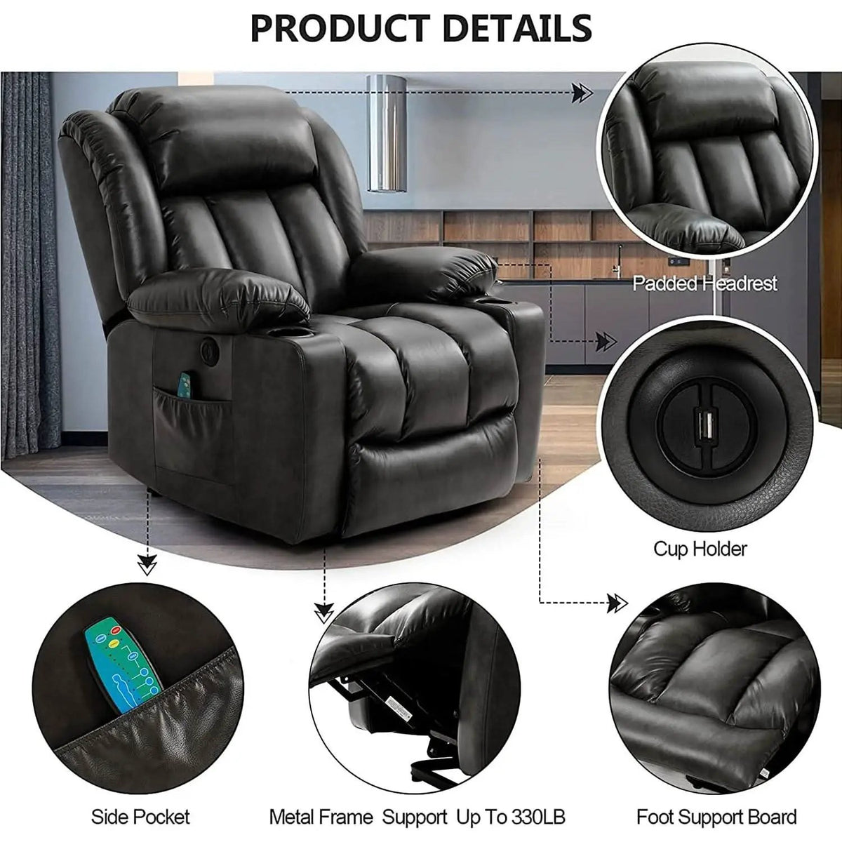 Electric Lift Recliner Chair For Seniors Grey Single Motor from PriceLows™