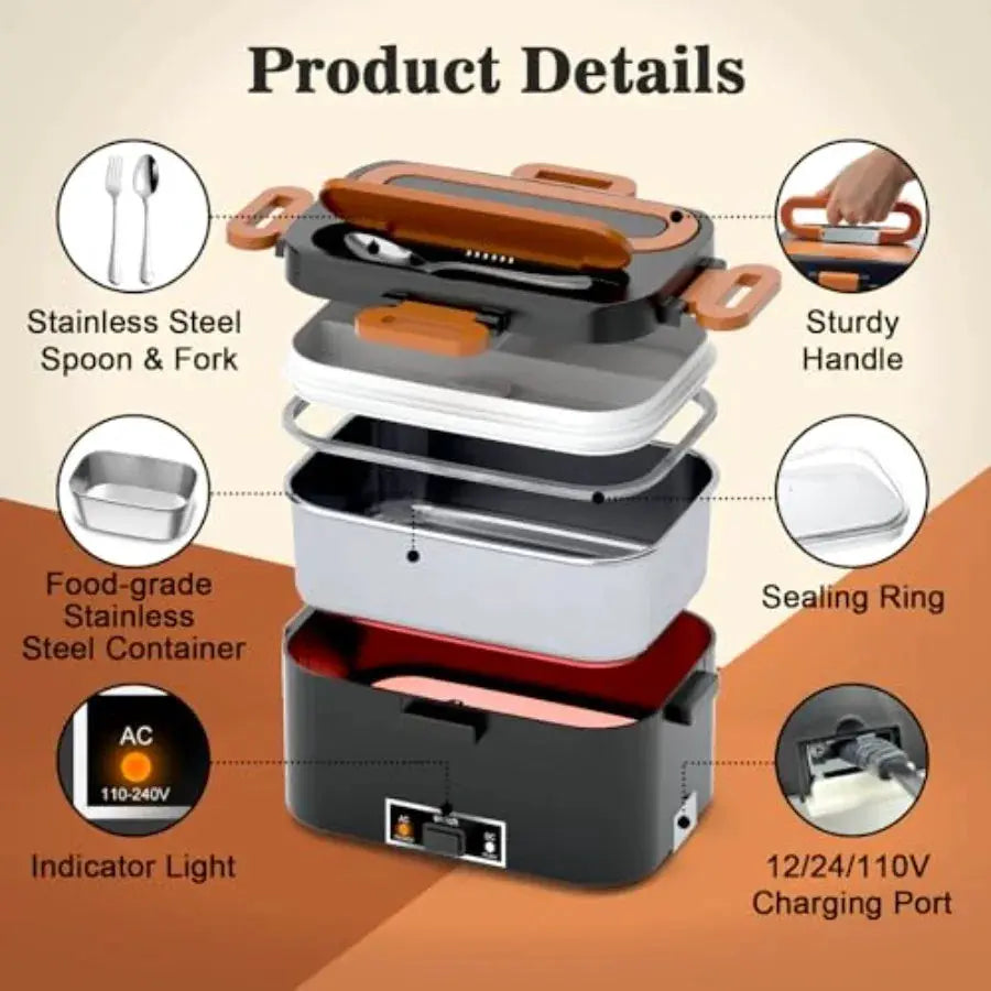 Electric Lunch Box | 100W Fast Heating | PriceLows™