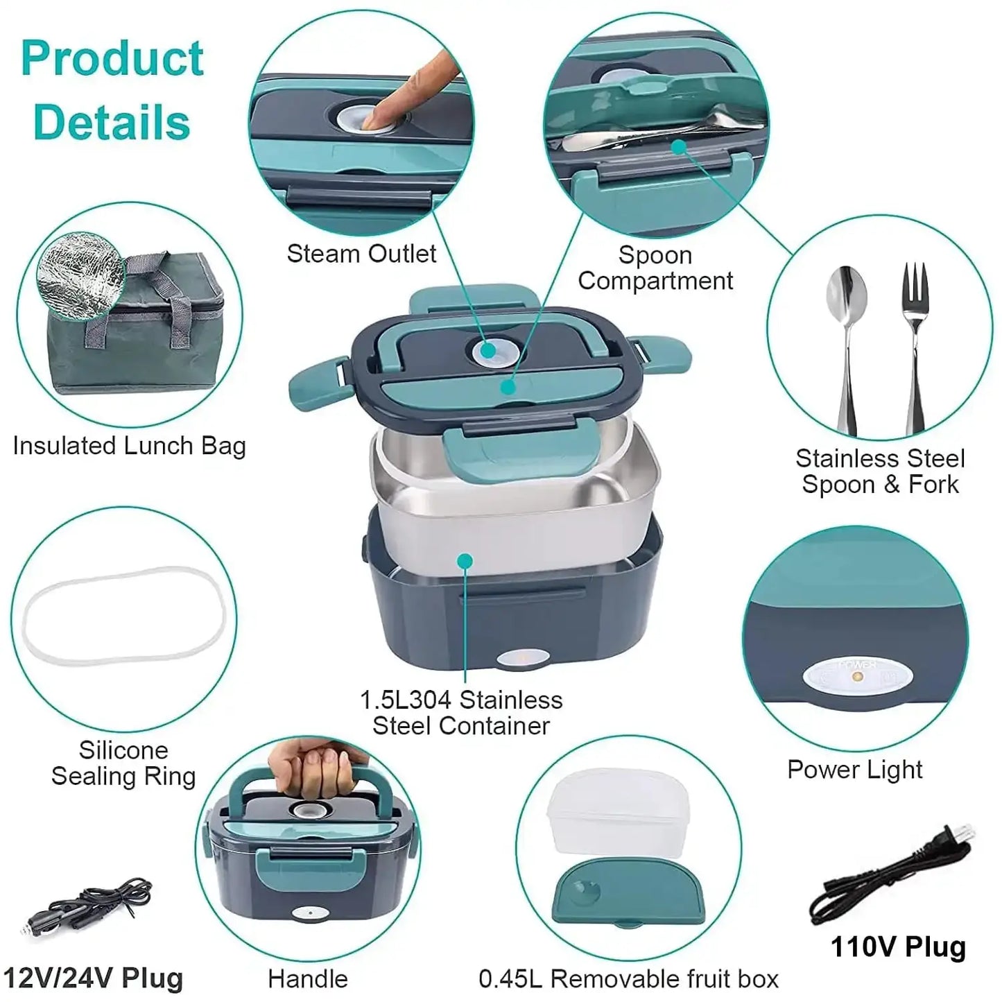 Electric Lunch Box | 60W Power | PriceLows™
