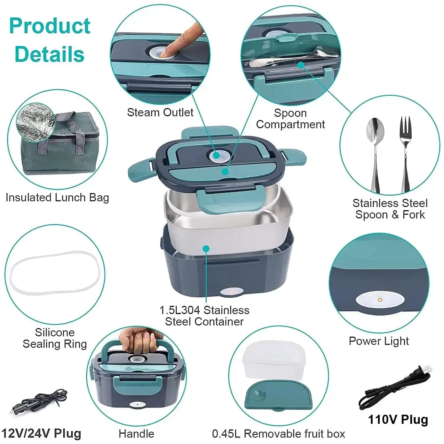 Electric Lunch Box | 60W Power | PriceLows™