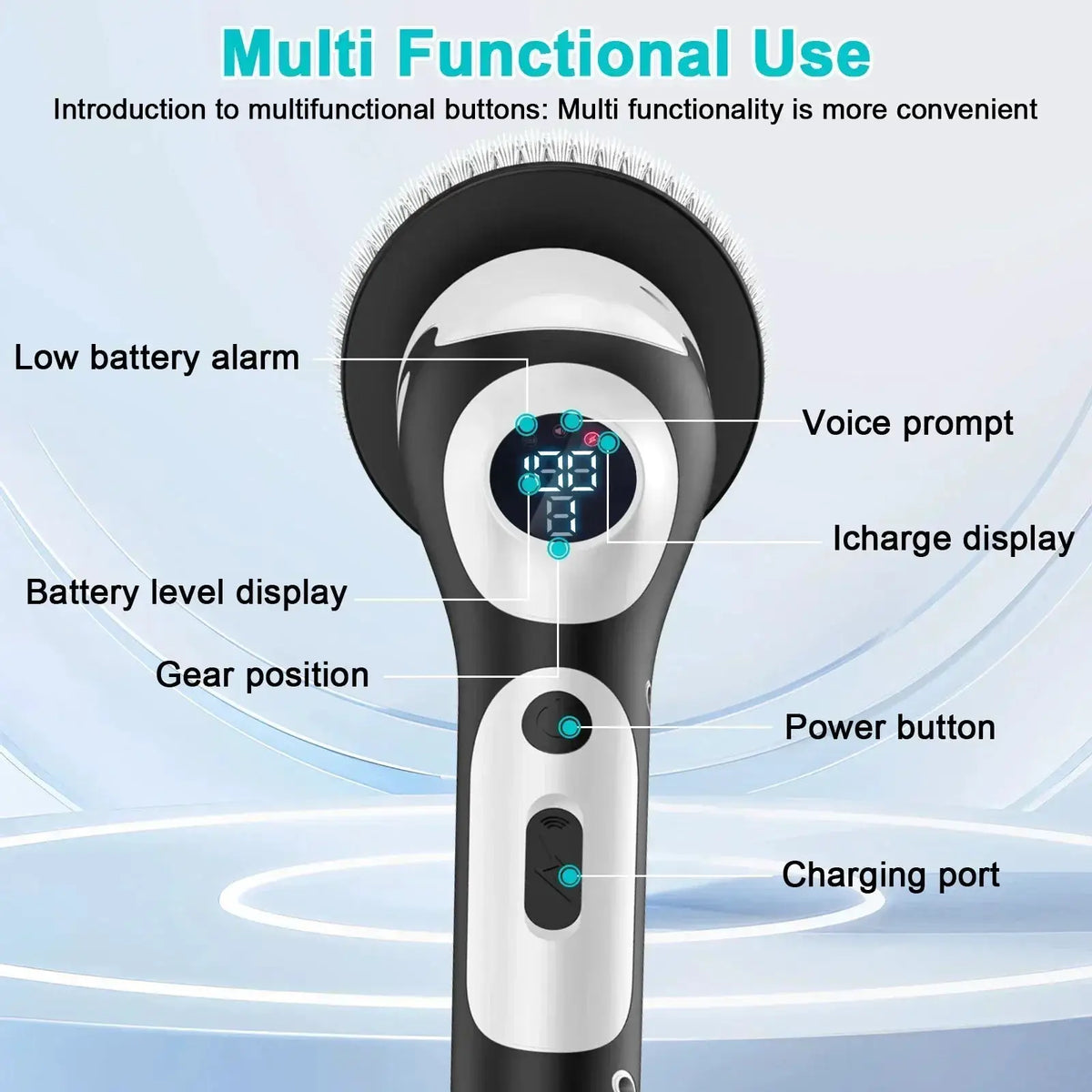 Electric Spin Scrubber | 9 Brush Heads | PriceLows™