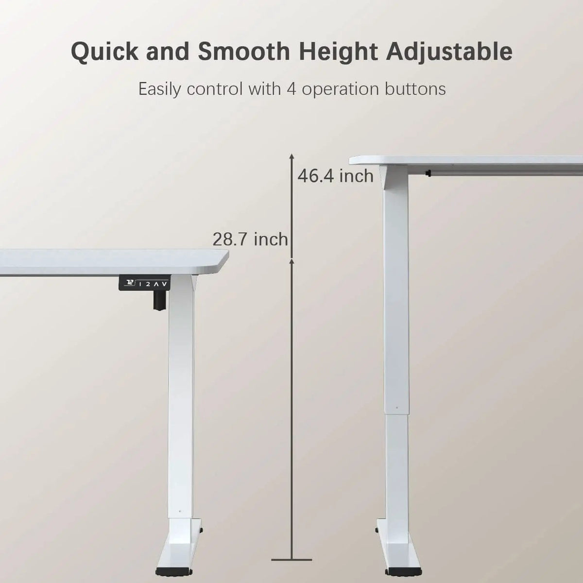 Electric Standing Desk 55x24 Inches Memory Presets from PriceLows™