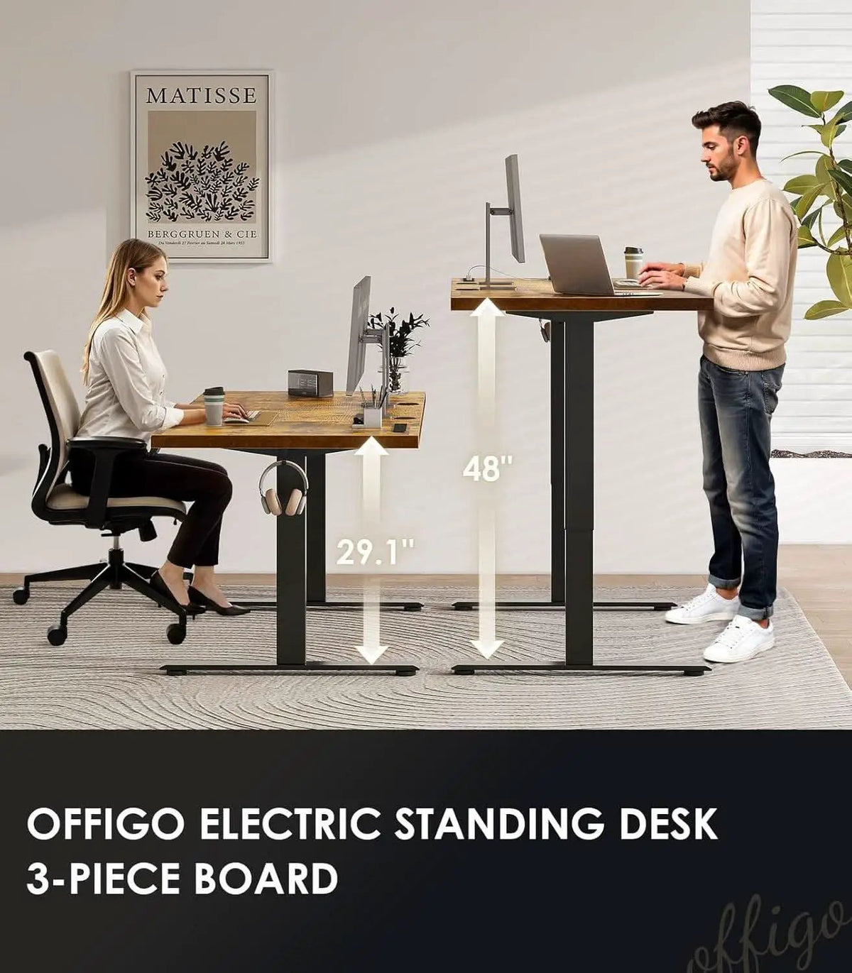 Electric Standing Desk 71 Inch Height Adjustability from PriceLows™