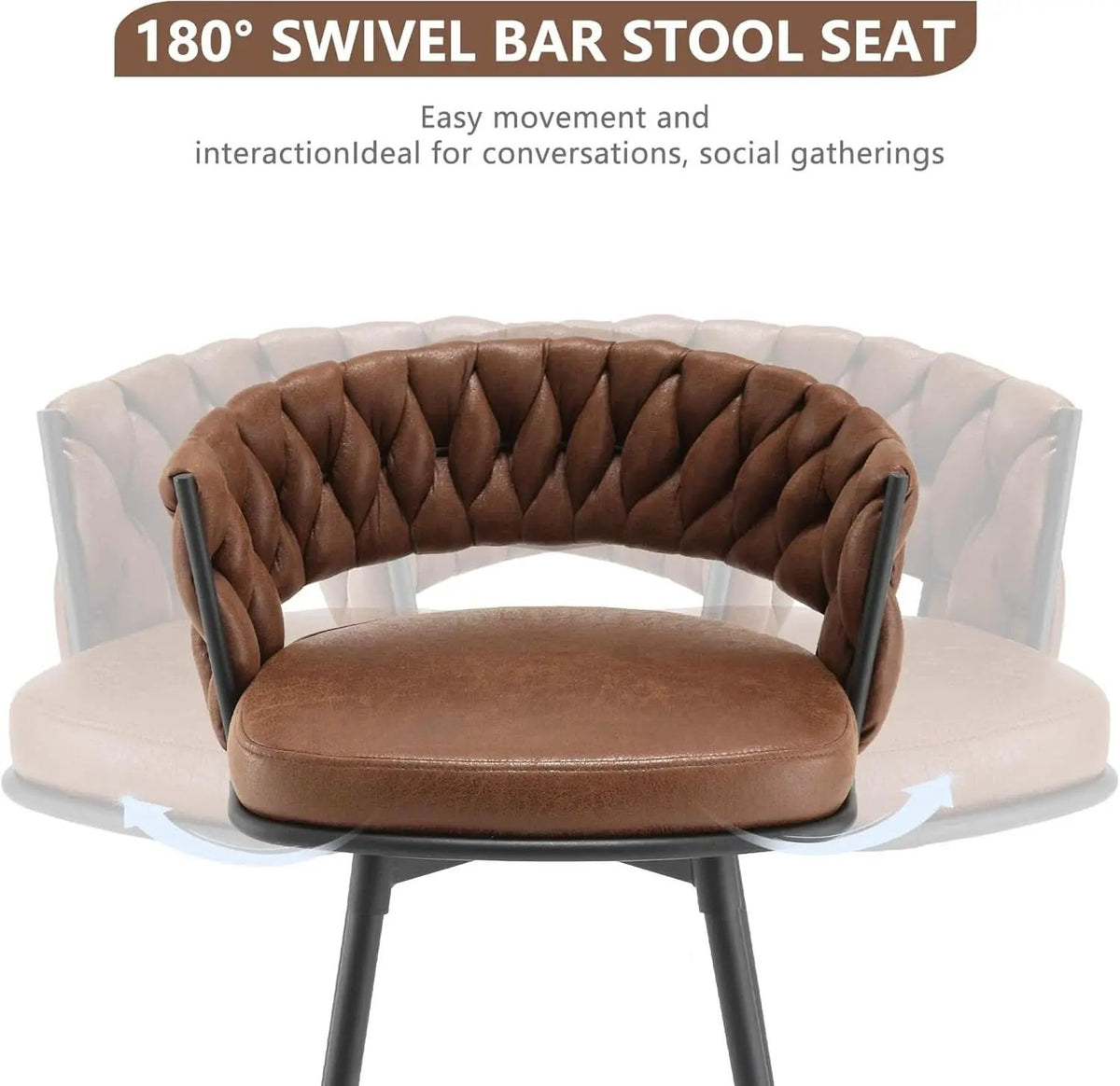 Elegant Swivel Bar Stools Set of Two 26 Inch from PriceLows™
