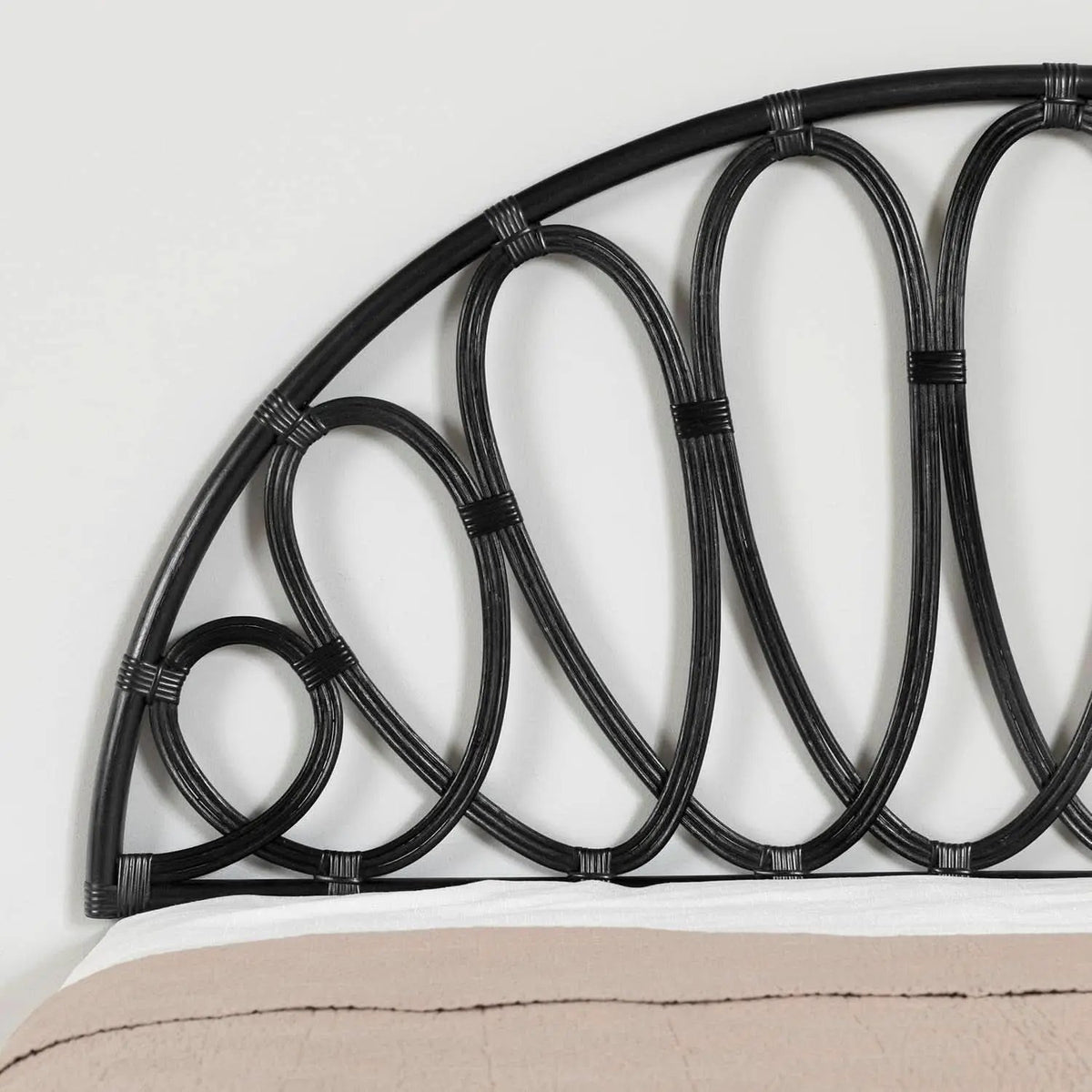 Elegant Wall-Mounted Headboard With Curvaceous Flower Petals from PriceLows™