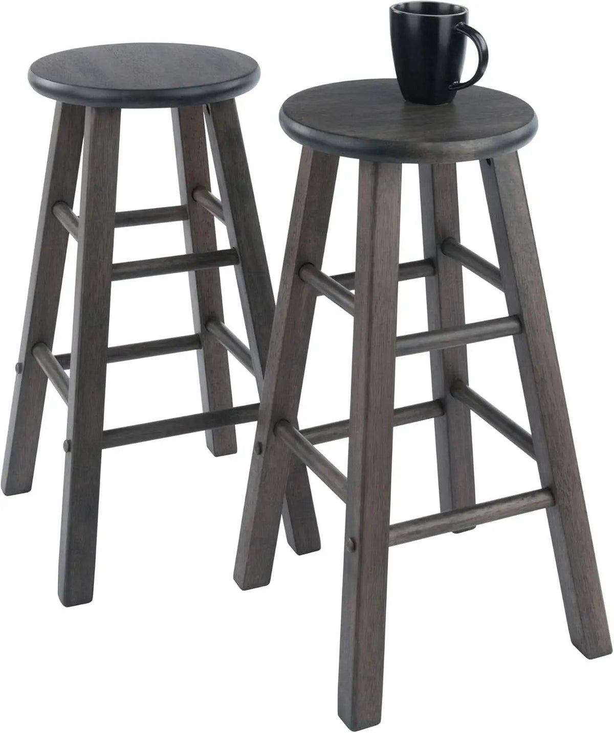 Element 2 Piece 24In Counter Stool Set Oyster Gray from PriceLows™