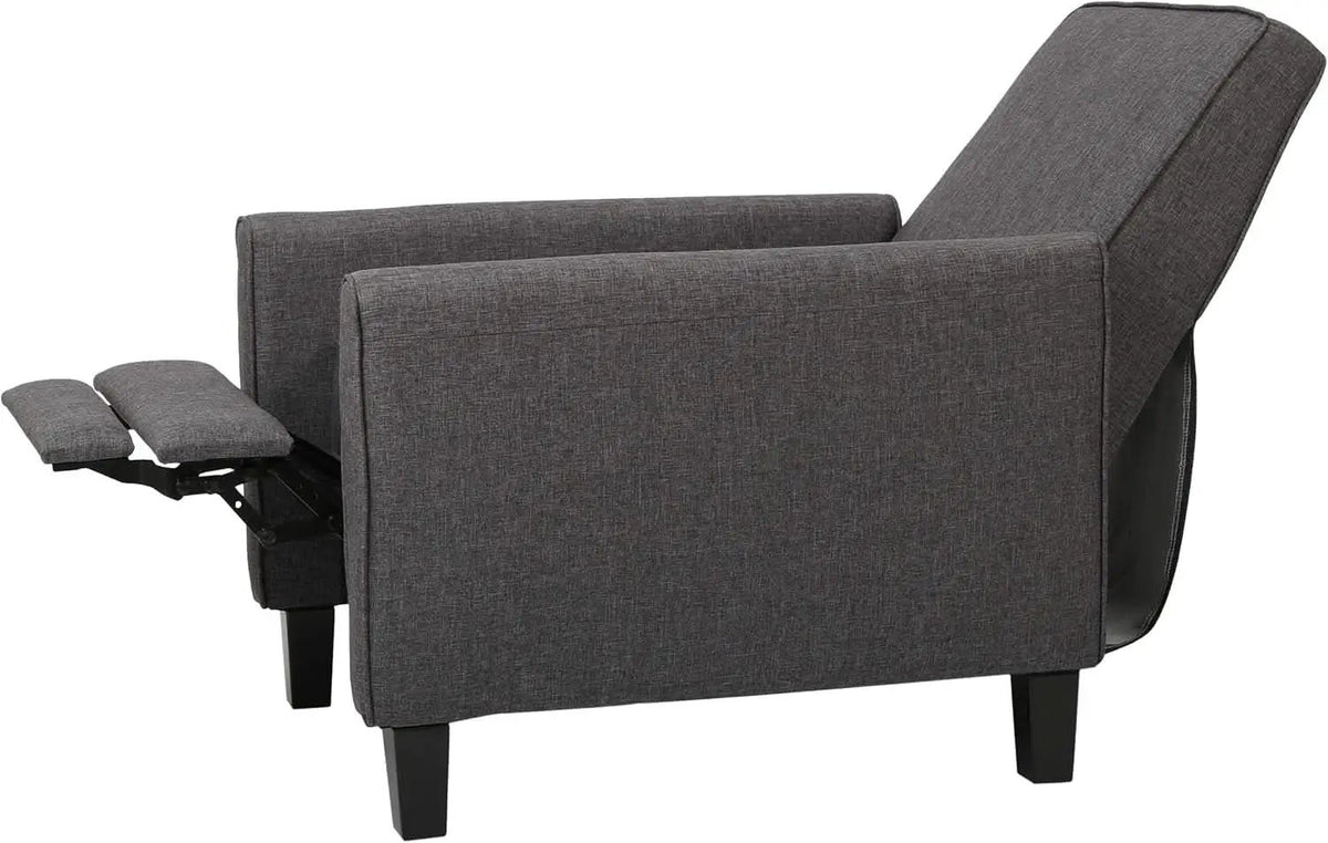 Emmie Fabric Recliner Set Of 2 In Smoke And Dark Brown from PriceLows™