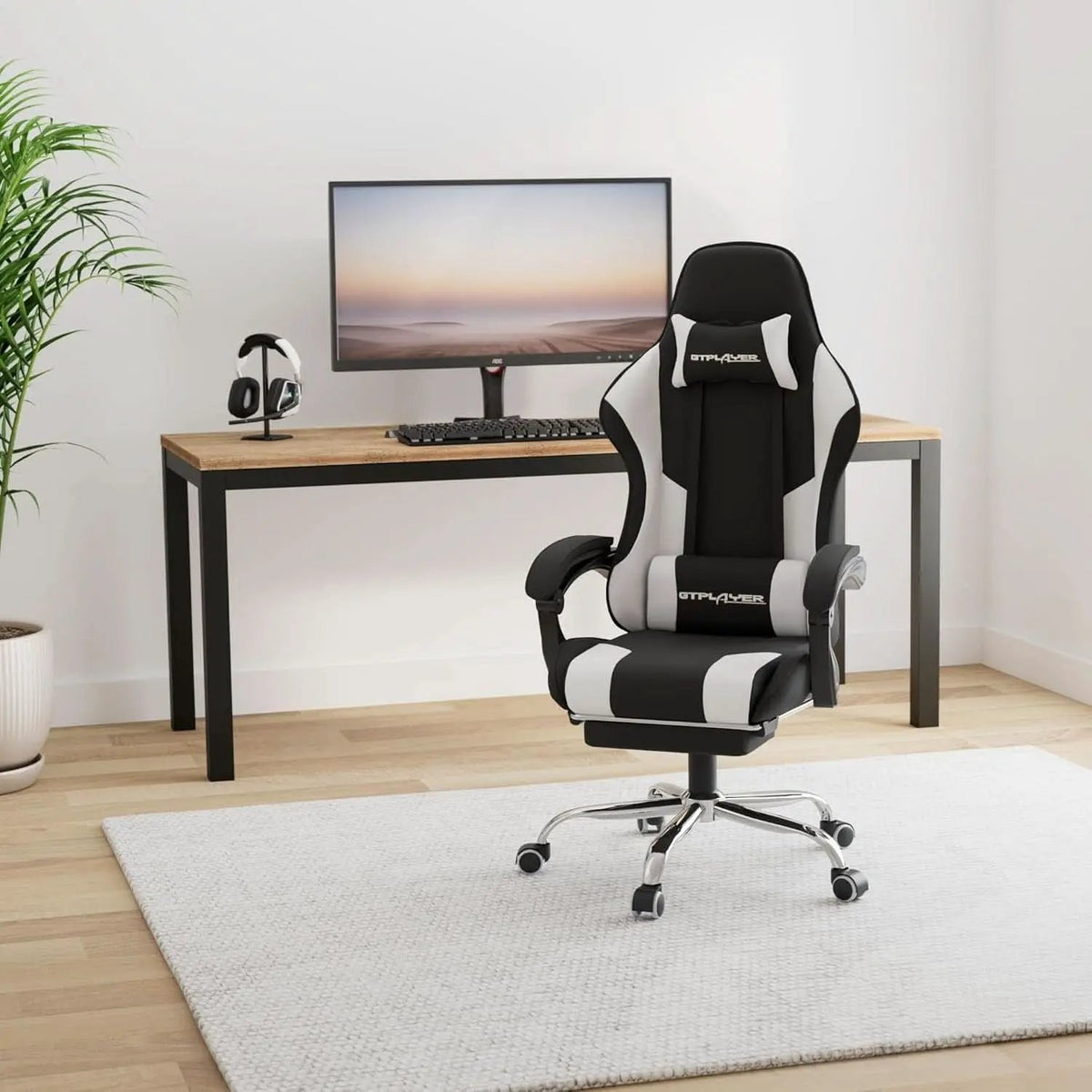 Ergonomic Gaming Chair With Footrest And Lumbar Support from PriceLows™