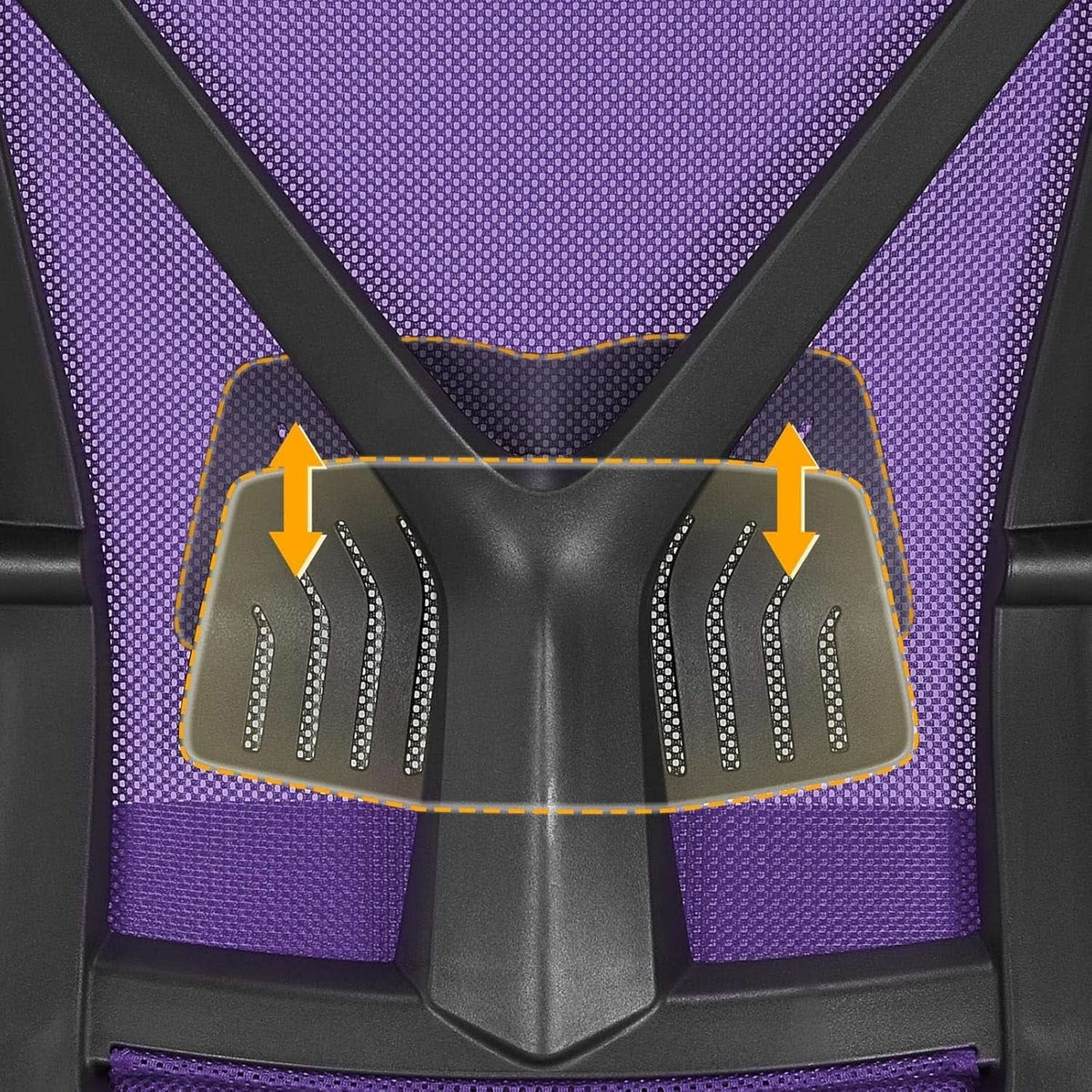 Ergonomic Purple Mesh Office Desk Chair With Lumbar Support from PriceLows™